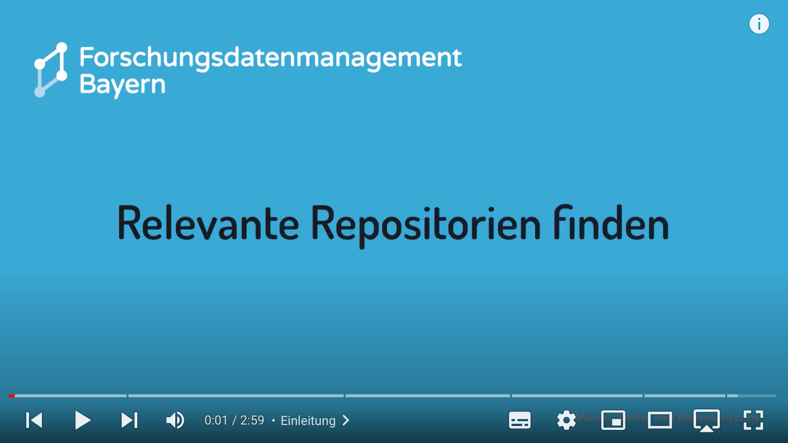 Link zu Video-Tutorial Relevante Repositorien finden_Forschungsdatenmanagement Bayern